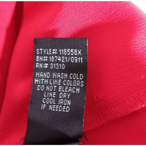 BCX RED STRAPLESS SATIN DRESS SZ.1 EUC - Picture 8 of 8